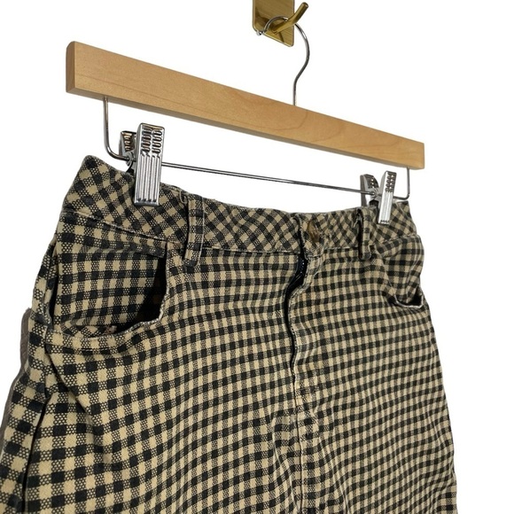 Kendall & Kylie Women’s Gingham Checkered Mini Skirt in Brown/Black Size M - Picture 13 of 13